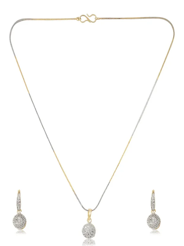 White_Elegant_Earring_&_Pendant_Set_For_Women