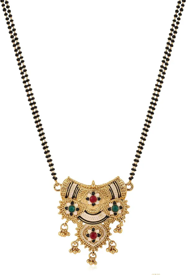 Multicolor_Elegant_Mangalsutra_&_Earring_Set_For_Women