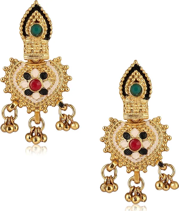 Multicolor_Elegant_Mangalsutra_&_Earring_Set_For_Women