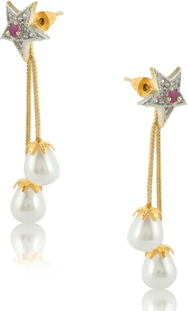 White_Elegant_Earring_Set_For_Women