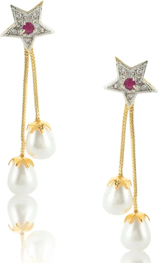 White_Elegant_Earring_Set_For_Women