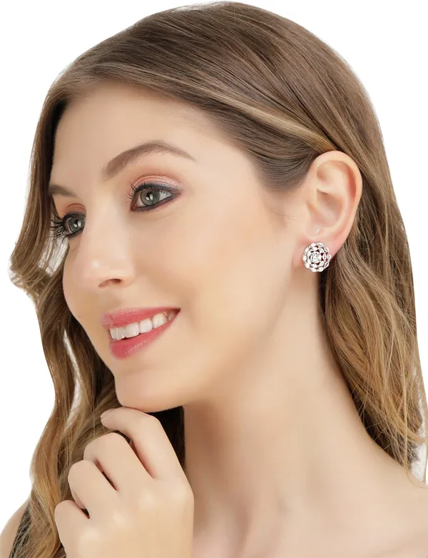 White_Elegant_Earring_Set_For_Women