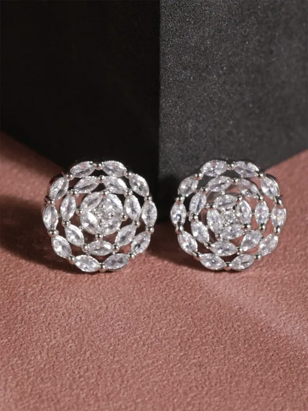 White_Elegant_Earring_Set_For_Women
