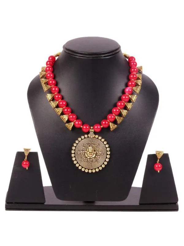 Red_&_Copper_Elegant_Earring_&_Necklace_Set_For_Women