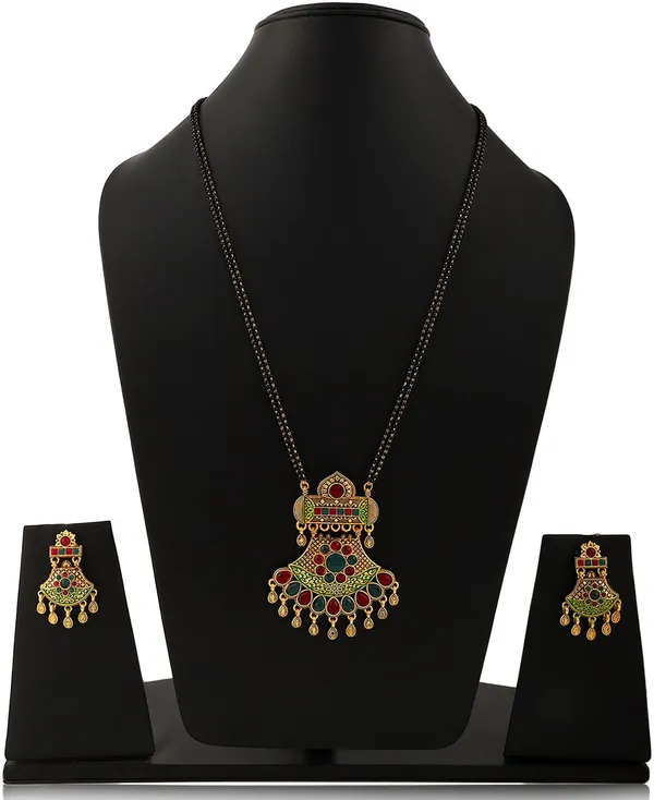 Multicolor_Elegant_Mangalsutra_&_Earring_Set_For_Women