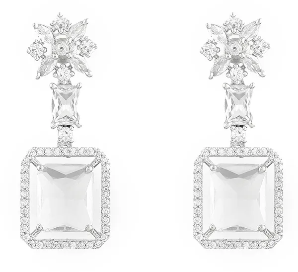 White_Elegant_Earring_Set_For_Women