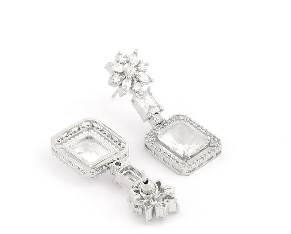 White_Elegant_Earring_Set_For_Women