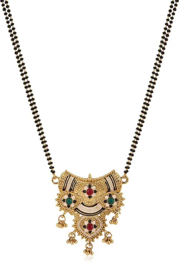 Multicolor_Elegant_Mangalsutra_&_Earring_Set_For_Women