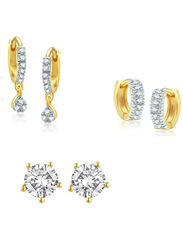 White_Elegant_Earring_Set_For_Women