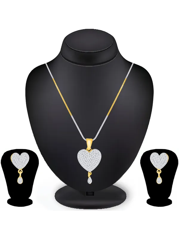 Silver_&_Gold_Elegant_Earring_&_Necklace_Set_For_Women