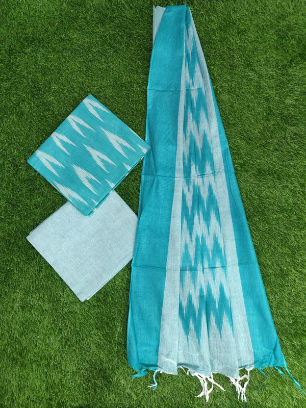 Mollika Firoza Hand Woven Unstitched Cotton Linen Dress Material (Top,  Bottom & Dupatta) For Women Price in India - Buy Mollika Firoza Hand Woven  Unstitched Cotton Linen Dress Material (Top, Bottom &