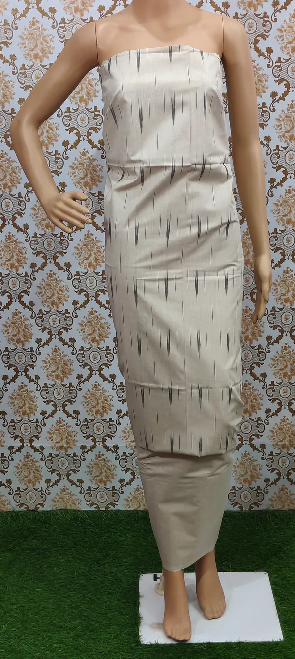 Cream_Hand_Woven_Unstitched_Cotton_Linen_Dress_Material_(Top,_Bottom_&_Dupatta)_For_Women