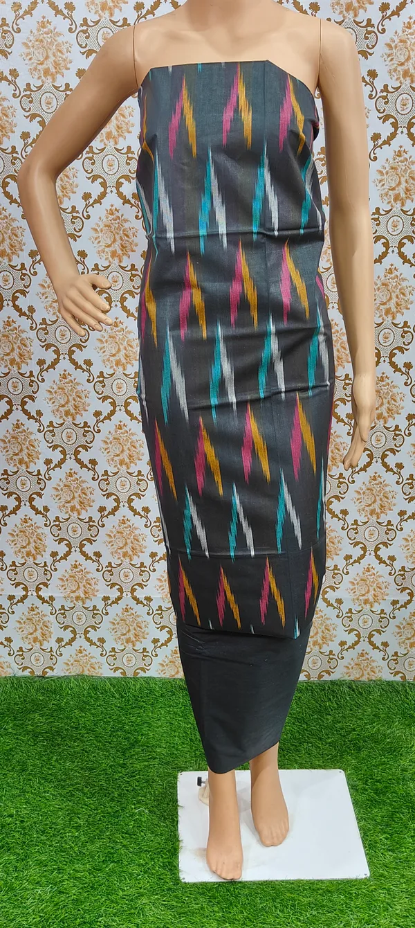 Black_Hand_Woven_Unstitched_Cotton_Linen_Dress_Material_(Top,_Bottom_&_Dupatta)_For_Women