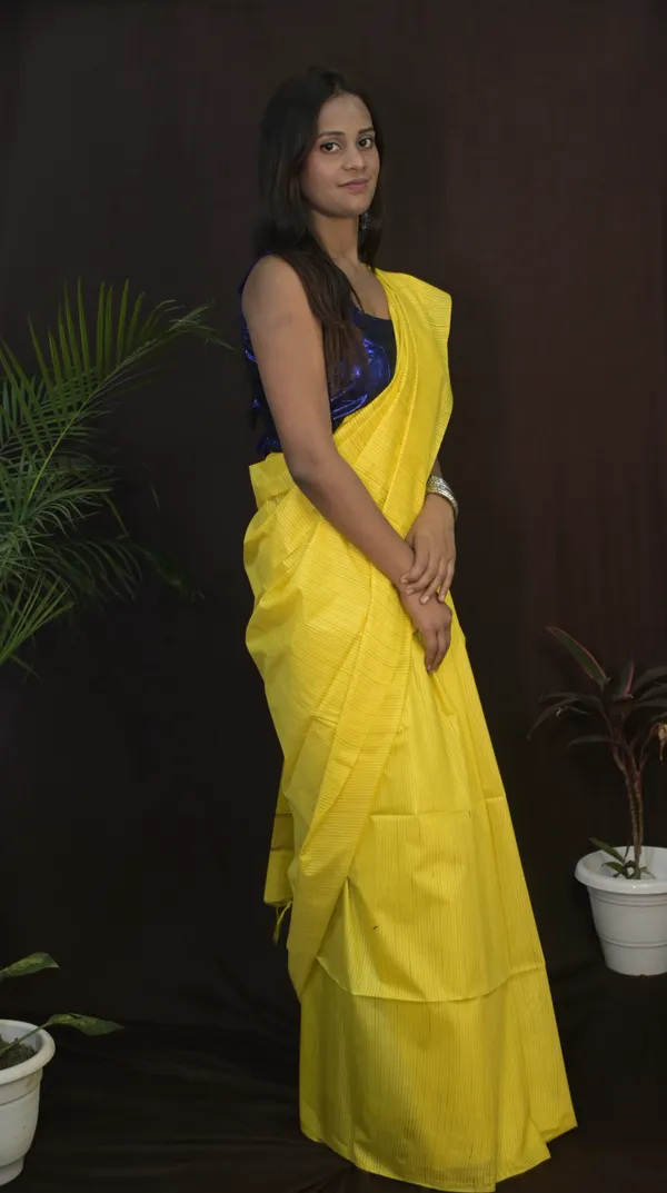 Yellow_Handwoven_Viscose_Silk_Saree_With_Running_Blouse_For_Women