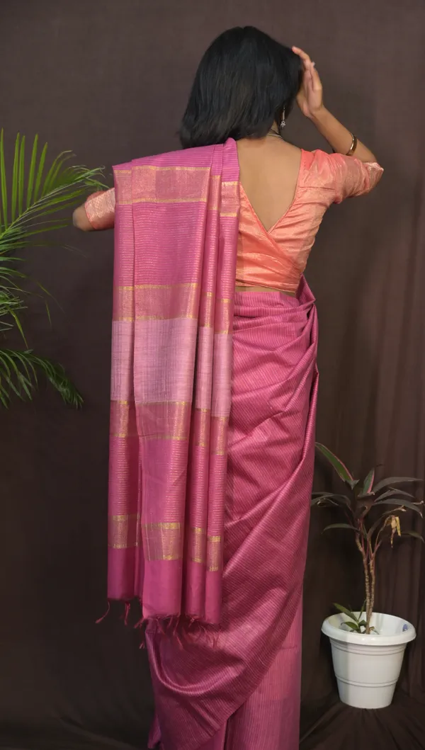 Rani_Pink_Handwoven_Viscose_Silk_Saree_With_Running_Blouse_For_Women
