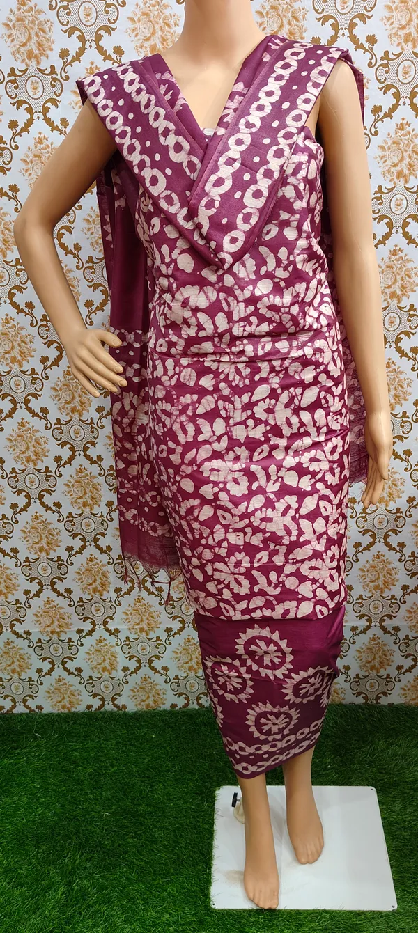 Magenta_Cotton_Silk_Unstitched_Batik_Dress_Material_(Top,_Bottom_&_Dupatta)_For_Women
