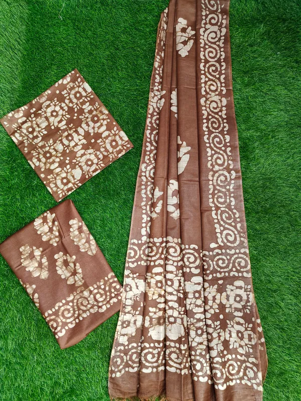 Brown_Cotton_Silk_Unstitched_Batik_Dress_Material_(Top,_Bottom_&_Dupatta)_For_Women