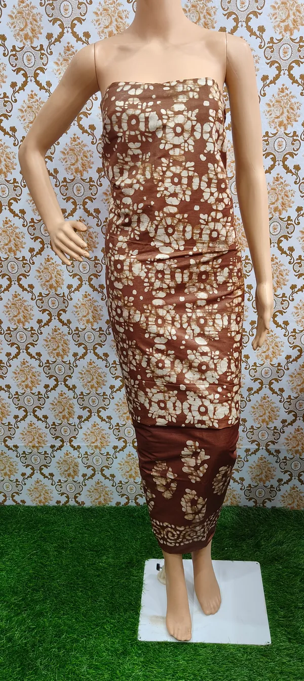 Brown_Cotton_Silk_Unstitched_Batik_Dress_Material_(Top,_Bottom_&_Dupatta)_For_Women