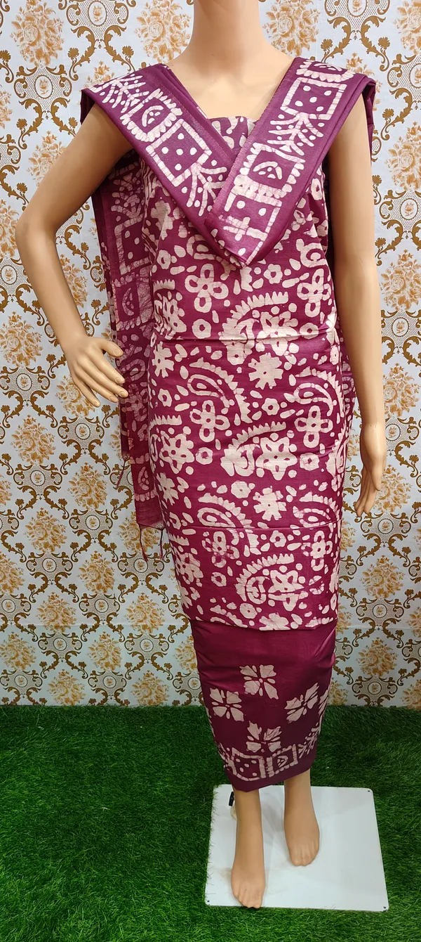 Magenta_Cotton_Silk_Unstitched_Batik_Dress_Material_(Top,_Bottom_&_Dupatta)_For_Women