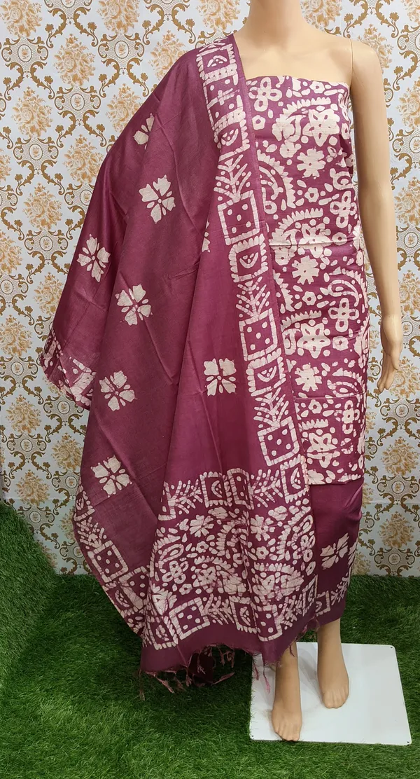 Magenta_Cotton_Silk_Unstitched_Batik_Dress_Material_(Top,_Bottom_&_Dupatta)_For_Women