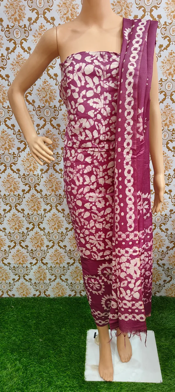 Magenta_Cotton_Silk_Unstitched_Batik_Dress_Material_(Top,_Bottom_&_Dupatta)_For_Women