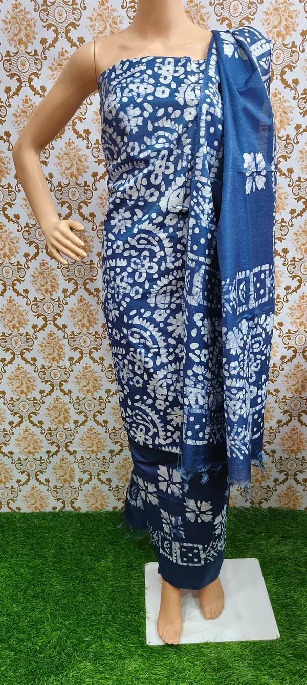 Blue_Cotton_Silk_Unstitched_Batik_Dress_Material_(Top,_Bottom_&_Dupatta)_For_Women