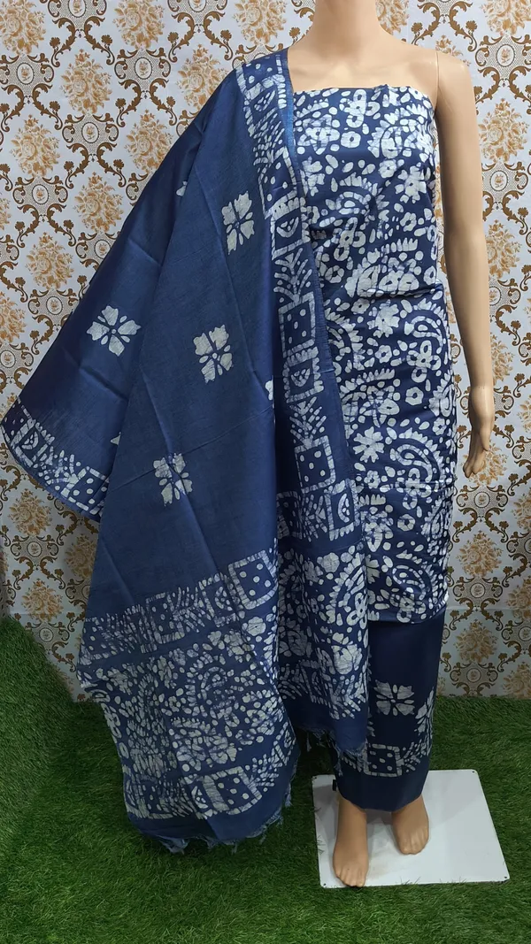 Blue_Cotton_Silk_Unstitched_Batik_Dress_Material_(Top,_Bottom_&_Dupatta)_For_Women