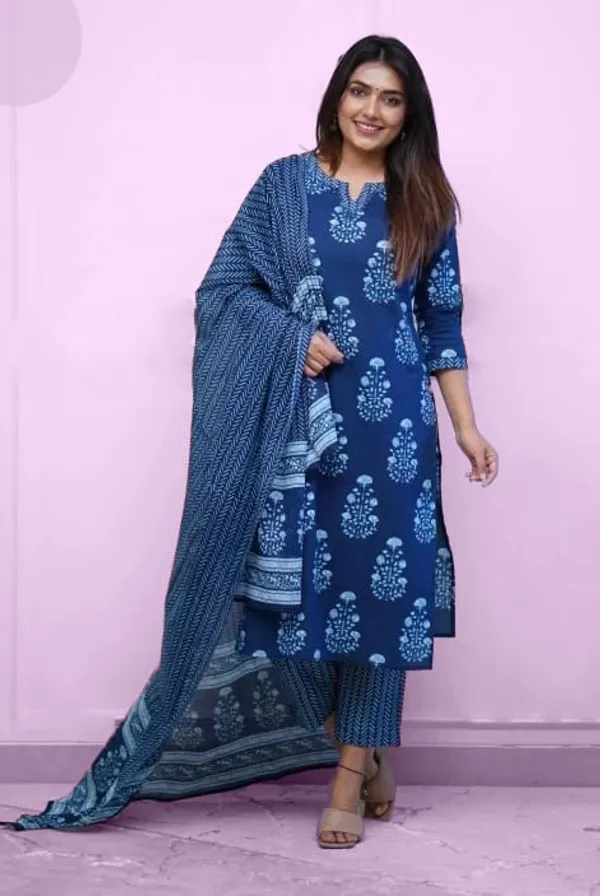 Anarkali_Kurta_Set_With_Angrakha_Style_For_Women(Blue)