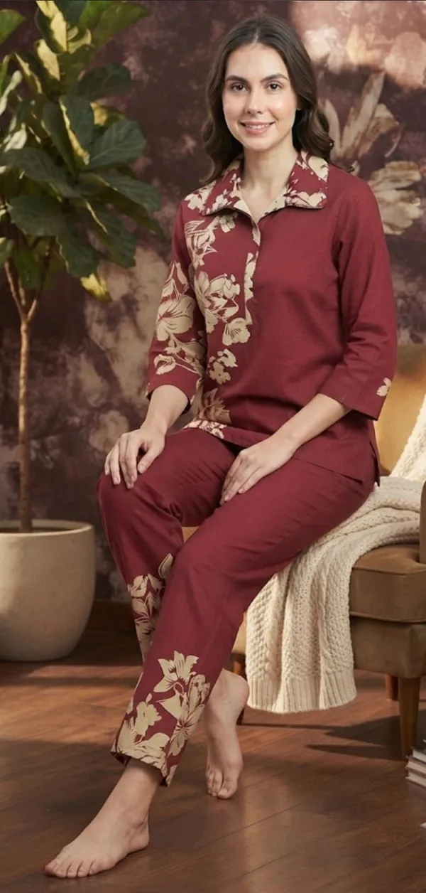 Women’s_Mahroon_Floral_Printed_Night_Suit_Set_|_Full_Sleeve_Top_&_Pajama_Set_|_Stylish_Ladies_Nightwear,_Sleepwear_&_Loungewear_|_Comfortable_Casual_Home_Wear.