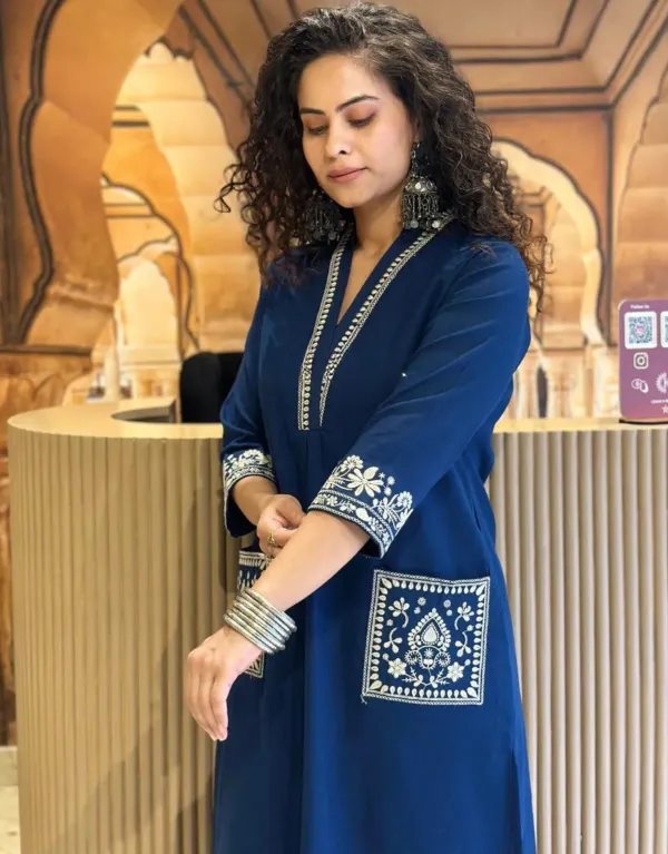 Dark_Blue_Embroidered_Co-Ord_Set_For_Women's_&_Girls