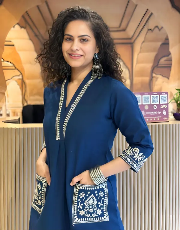 Dark_Blue_Embroidered_Co-Ord_Set_For_Women's_&_Girls