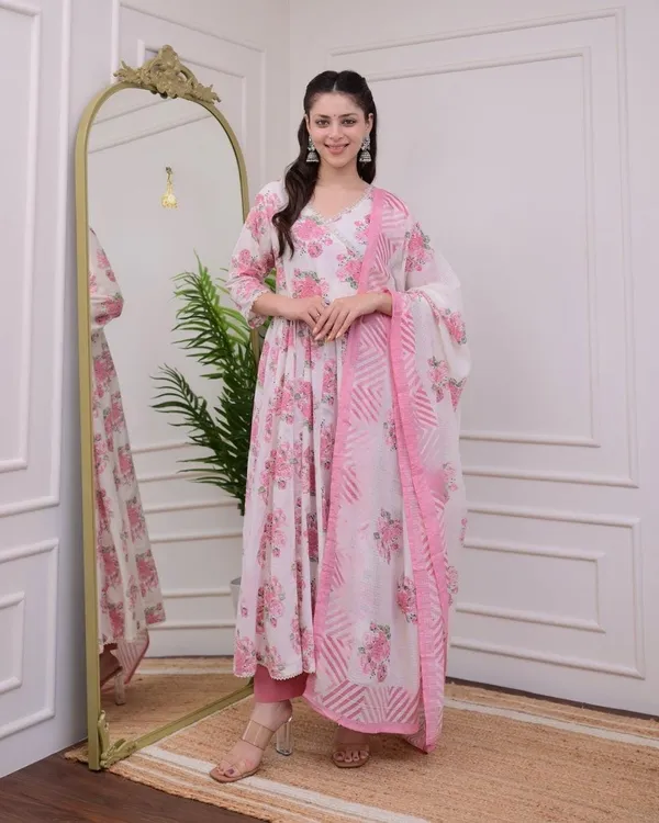 IVORY_PINK__FLORAL_MUL_COTTON_ANARKALI__FOR_WOMEN'S