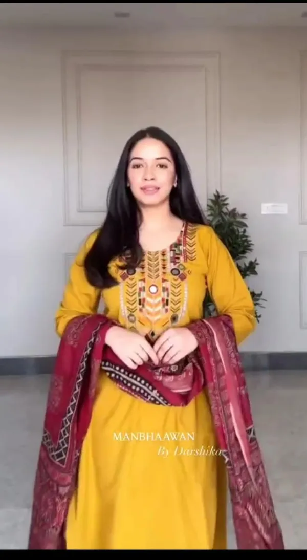 New_Anarkali_Style_Kurta_Pant_With_Dupatta_Set_For_Women's_&_Girls