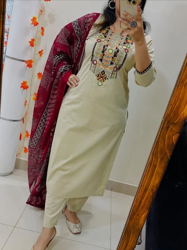 New_Anarkali_Style_Kurta_Pant_With_Dupatta_Set_For_Women's_&_Girls