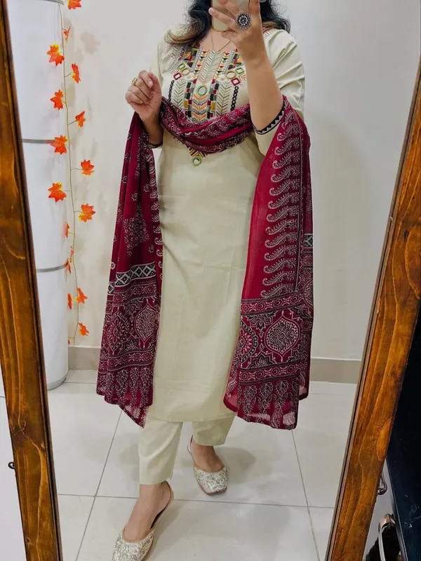 New_Anarkali_Style_Kurta_Pant_With_Dupatta_Set_For_Women's_&_Girls