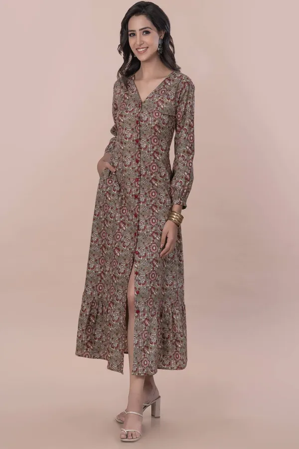 Premium_Floral_Printed_A-Line_Dress_with_Front_Slit_For_Women's