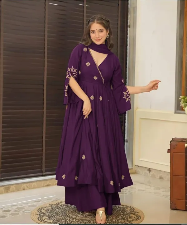Women's_Pure_Cotton_Embroidered_Anarkali_Kurta_with_Pant_&_Dupatta_Set