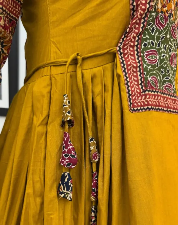 Yellow_Floral_Embroidered_Round-Neck_Kurta_With_Trousers_And_Co-Ord_Set