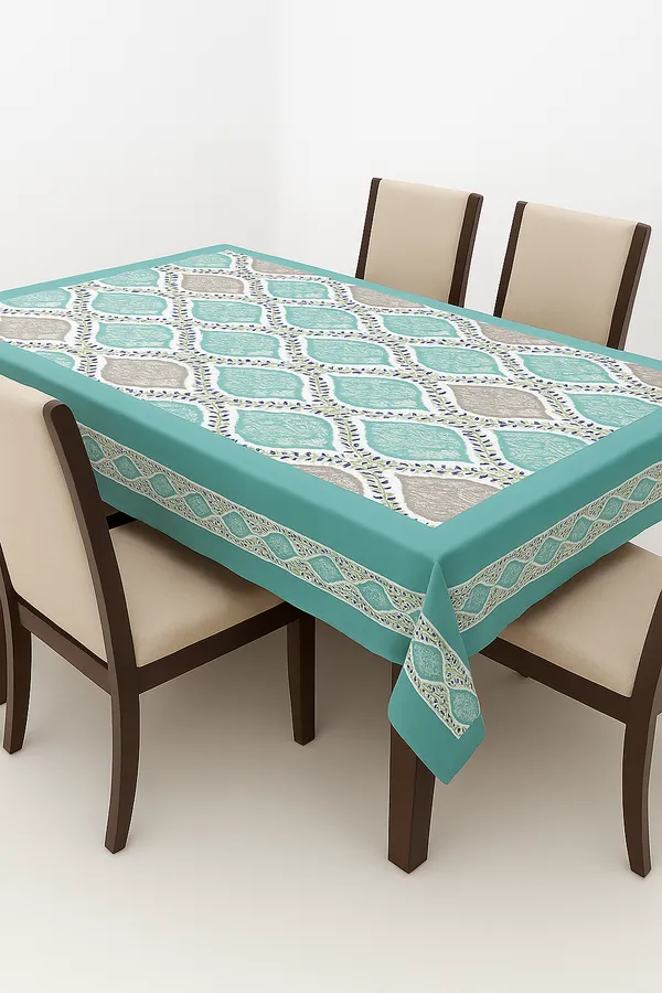 Green_Cotton_Hand_Block_Printed_Floral_Table_Cloth_(_60_X_90_)_Inch)