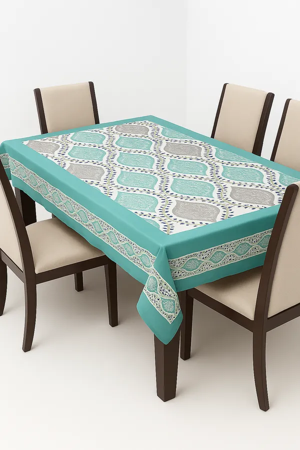 Green_Cotton_Hand_Block_Printed_Floral_Table_Cloth_(_60_X_90_)_Inch)