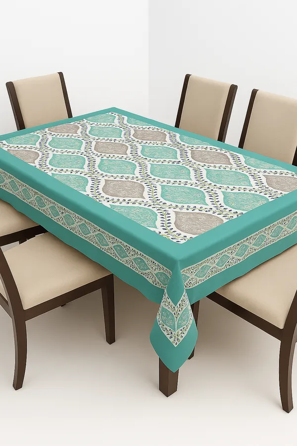 Green_Cotton_Hand_Block_Printed_Floral_Table_Cloth_(_60_X_90_)_Inch)