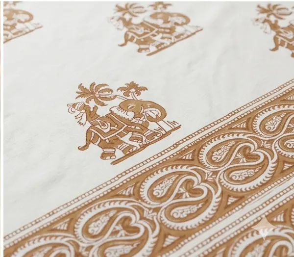 Brown_&_White_Cotton_Hand_Block_Printed_Flower_&_Leaves_Bedsheet_300TC_(_90_X_108_)_Inch_(Queen_Size))