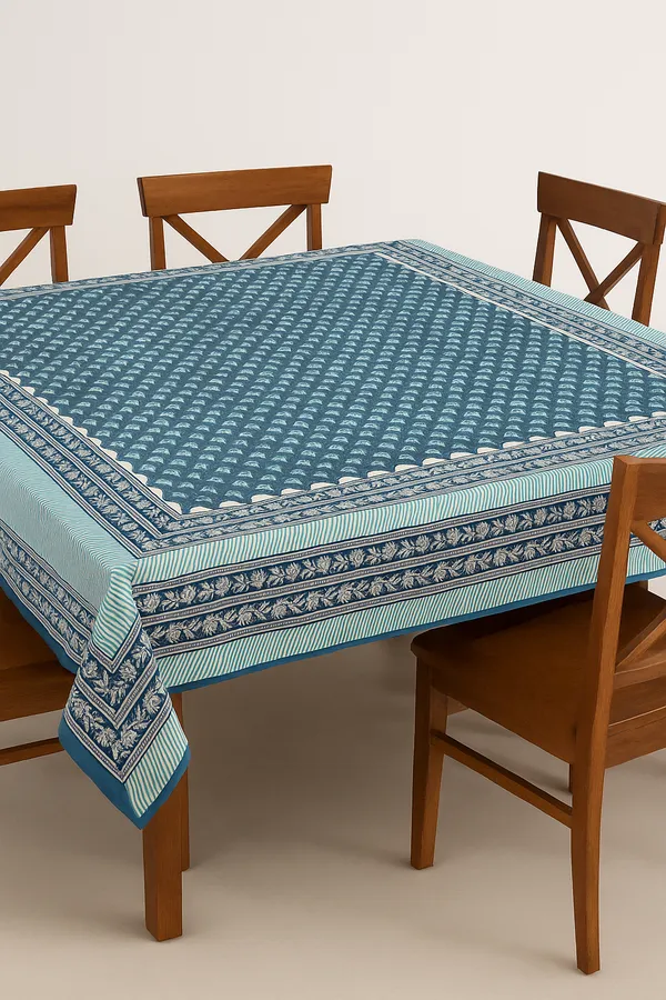 Blue_Cotton_Hand_Block_Printed_Floral_Table_Cloth_(_60_X_90_)_Inch)
