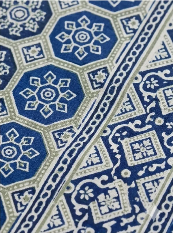 Blue_Cotton_Hand_Block_Printed_Floral_Bedsheet_300TC_(100_by_108)