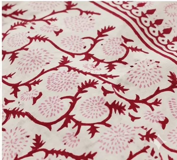 Red_Floral_Hand_Block_Printed_Cotton_Double_Bedsheet_with_2_Pillow_Covers_|_Soft_Jaipuri_Cotton_Bedspread
