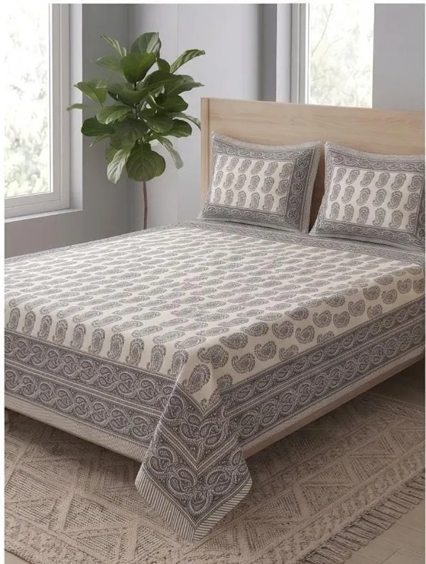 Multicolor_Cotton_Premium_&_Elegant_Hand_Block__KairiPrinted__Bedsheet_For_Unisex_((_90_X_108_)_Inch)