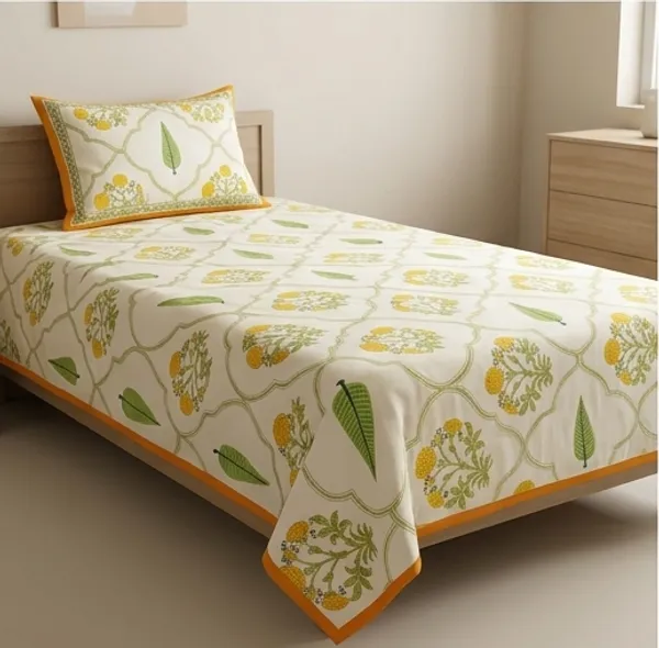 Yellow_Hand_Block_Printed_Cotton_Dohar_|_Lightweight_Summer_Blanket_|_Reversible_Mulmul_Dohar_|_Soft_Breathable_AC_Quilt