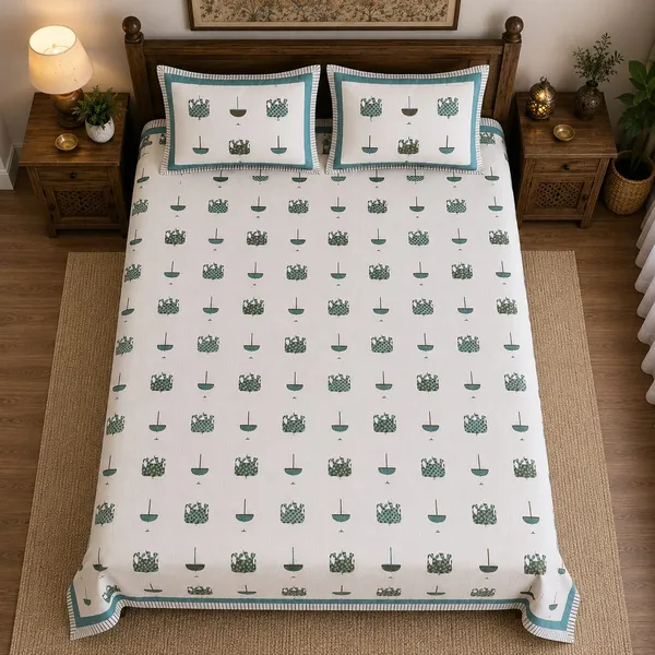Elephant_chatri_cotton_double_bedsheet_100*108
