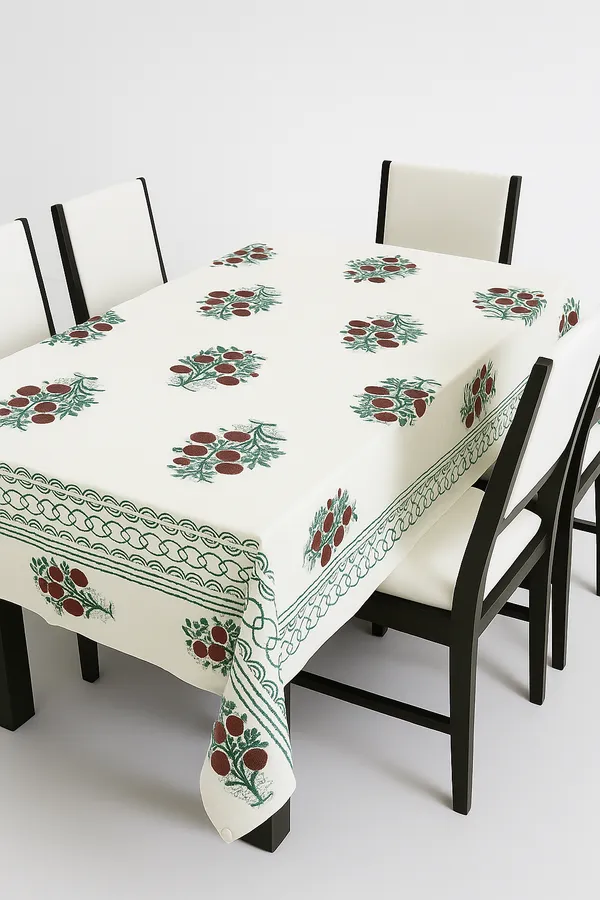 Hand_Block_Printed_Cotton_Table_Cloth_Red_Rose