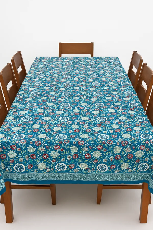 Blue_Cotton_Hand_Block_Printed_Floral_Table_Cloth_(_60_X_90_)_Inch)